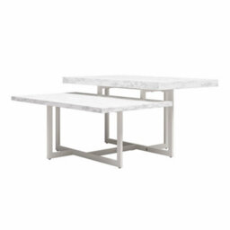 Dorel Home Brielle Coffee Table White Faux Marble - thumbnail 5