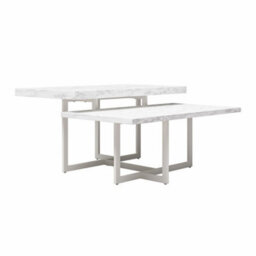 Dorel Home Brielle Coffee Table White Faux Marble - thumbnail 1