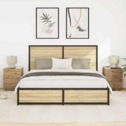 Berkfield Modern Bedside Cabinets With Led Lights 2 Pcs Artisan Oak 45X40X55 Cm - thumbnail 4