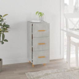 Berkfield Stylish Sideboard Concrete Grey 34.5X34X90 Cm Engineered Wood - thumbnail 3