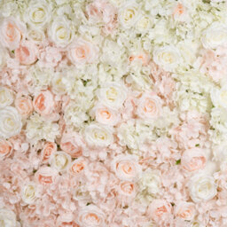 Scottish Everlastings Ltd. Scottish Everlastings 80X220Cm Artificial Pink/white Ombre Flower Wall Backdrop - thumbnail 2
