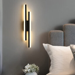 Pheashine Black Led Wall Light 16W 3000K Warm Acrylic Long Design 220V