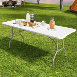 6Ft Heavy Duty Plastic Folding Table Portable Garden Camping Picnic Party Bbq - thumbnail 1