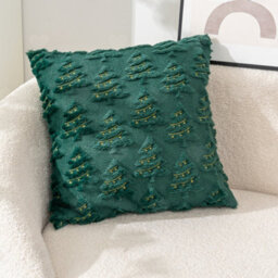 Amorly 4Pcs 18X18In Christmas Throw Pillow Covers, Soft Faux Fur Fluffy Plush Cushion Cases Festive Decor For Couch Living Room Styling - thumbnail 8