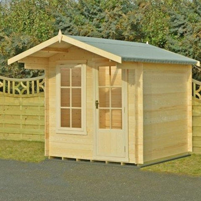 Shire Crinan Log Cabin Home Office Garden Room Approx 8 X 8 Feet - image 1
