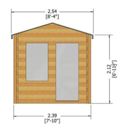 Shire Crinan Log Cabin Home Office Garden Room Approx 8 X 8 Feet - thumbnail 6