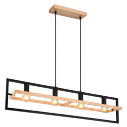 Luminosa Lighting Luminosa Erica Bar Pendant Ceiling Light Dark Brown 4X E27
