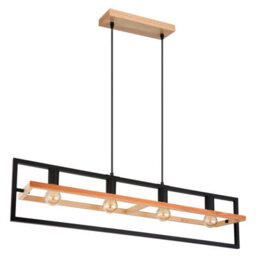 Luminosa Lighting Luminosa Erica Bar Pendant Ceiling Light Dark Brown 4X E27 - thumbnail 2