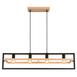 Luminosa Lighting Luminosa Erica Bar Pendant Ceiling Light Dark Brown 4X E27 - thumbnail 3