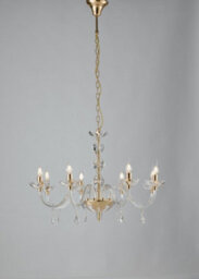 Luminosa Lighting Luminosa Riflesso 8 Light Chandeliers Gold, Crystal 83X53Cm