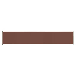 Walplus Patio Retractable Side Awning Garden Sun Shade Canopy Gazebo For Back Door, Porch, Patio 117X600 Cm Brown - thumbnail 2