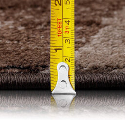 Living Room Rug Modern Abstract Wave Design Soft Pile Carpet For Bedroom Hallway Brown 120X170 Cm - thumbnail 2