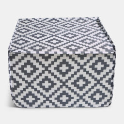 Ohs Geometric Print Garden Pouffe Outdoor Stool Footrest Table Side Chair - thumbnail 4