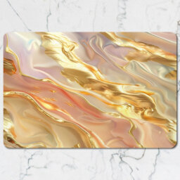 Benjamin Tate Design Gilded Marble Print Placemat And Coaster Set Premium Tableware With Limited Edition Design - thumbnail 2