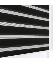 Black Day & Night Zebra Roller Blind (165Cm Drop) - 150Cm - thumbnail 4