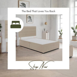 Cream Plush 4Ft6 Double Bed Frame With 20 Inch Headboard And 2Drawers - thumbnail 3