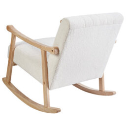 Beliani Rocking Chair Leknes Boucle Off-White - thumbnail 6
