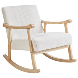 Beliani Rocking Chair Leknes Boucle Off-White - thumbnail 4