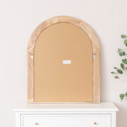 Melody Maison Large White Washed Wood Arched Wall Mirror - 90Cm X 75Cm - thumbnail 5