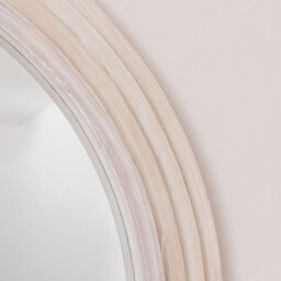 Melody Maison Large White Washed Wood Arched Wall Mirror - 90Cm X 75Cm - thumbnail 2