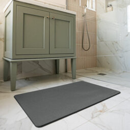 Wudumat Plus - Slate Grey - Extra Large Diatomite Stone Mat - Xl Diatomaceous Earth Bath Mat - 80X50Cm - thumbnail 1