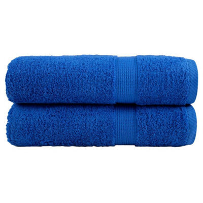 Berkfield Premium Hand Towels Solund 2Pcs Blue 50X100Cm 600Gsm - image 1