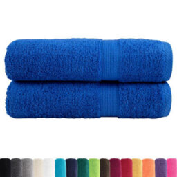 Berkfield Premium Hand Towels Solund 2Pcs Blue 50X100Cm 600Gsm - thumbnail 2