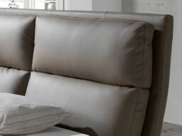 Angel Cerda Elegant Mink Coloured Leatherette Bed For Modern Bedrooms - thumbnail 4