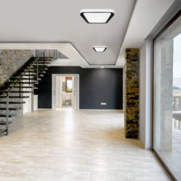 Milagro Quadro Led Ceiling Lamp  Black 40Cm Stylish Modern Powerful Economical Full Remote Control - thumbnail 1