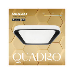 Milagro Quadro Led Ceiling Lamp  Black 40Cm Stylish Modern Powerful Economical Full Remote Control - thumbnail 5