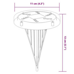 Walplus Solar Ground Lights With Ground Spikes Outdoor 12 Pcs Warm White - thumbnail 7