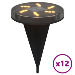Walplus Solar Ground Lights With Ground Spikes Outdoor 12 Pcs Warm White - thumbnail 2