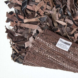 Homescapes Dallas Leather Shaggy Rug Chocolate, 90 X 150 Cm - thumbnail 5