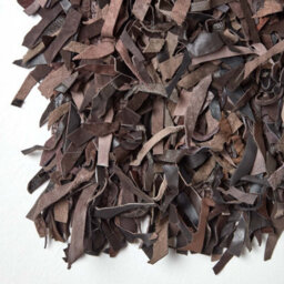 Homescapes Dallas Leather Shaggy Rug Chocolate, 90 X 150 Cm - thumbnail 3