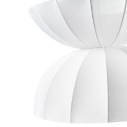 Wyld and Coco Lumalux Pendant Lamp - Handcrafted Faux Silk White Ceiling Light For Living Room, Dining Room, Bedroom - W47 X H113Cm - thumbnail 7