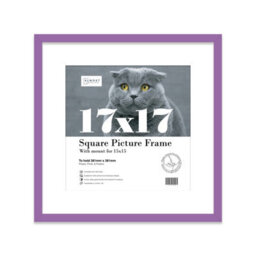 "17X17"" Purple Picture Frame - 17X17"" Square Frame With 15X15"" Mount For 17X17""/15X15"" Pictures Moderrn Style Thin Edge, 1 Pack" - thumbnail 1