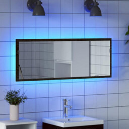 Walplus Led Bathroom Mirror Black Oak 100 X 8.5 X 37 Cm Engineered Wood - thumbnail 4