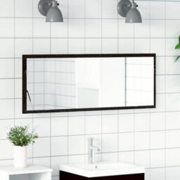 Walplus Led Bathroom Mirror Black Oak 100 X 8.5 X 37 Cm Engineered Wood - thumbnail 1