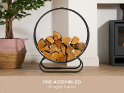 Adam Burford Firewood Log Holder In Black - thumbnail 4