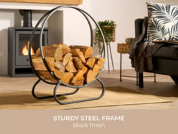 Adam Burford Firewood Log Holder In Black - thumbnail 2