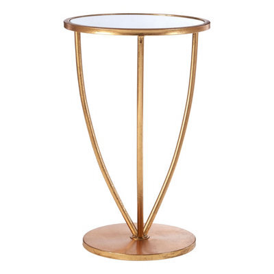 Orsina Elegant Mirror Top And Gold Frame Side Table, Sturdy Side Table By Couch, Versatile Small Lounge Table - image 1