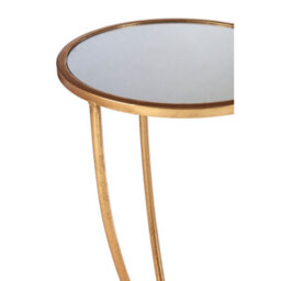 Orsina Elegant Mirror Top And Gold Frame Side Table, Sturdy Side Table By Couch, Versatile Small Lounge Table - thumbnail 3