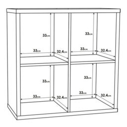 Furniture To Go Mauro 2X2 Storage Unit In Matt White - thumbnail 9