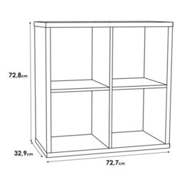 Furniture To Go Mauro 2X2 Storage Unit In Matt White - thumbnail 8