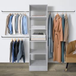 Spacepro Modular Dove Grey Tower Unit (H)2100mm (W)600mm (D)500mm - thumbnail 2