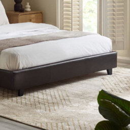 Rialto Brown Faux Leather Bed Frame - 3Ft Single - thumbnail 6