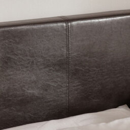 Rialto Brown Faux Leather Bed Frame - 3Ft Single - thumbnail 5