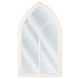 Beliani Wall Mirror Trelly 62 Cm 113 Cm Metal White - thumbnail 1