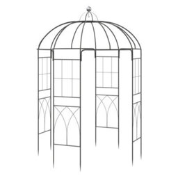 Gainoom Birdcage Shape Metal Gazebo Pergola 4-Sided Garden Pavilion Arch Arbour Heavy Duty Plant Trellis - thumbnail 4