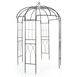 Gainoom Birdcage Shape Metal Gazebo Pergola 4-Sided Garden Pavilion Arch Arbour Heavy Duty Plant Trellis - thumbnail 1